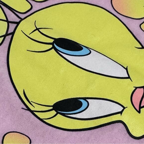 Looney Tunes Tweety Women's Side Tie Knit Tank Top Wild Flower Sz. Large Pink - Picture 8 of 10